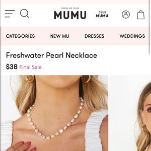 Showmeyourmumu freshwater pearl necklace